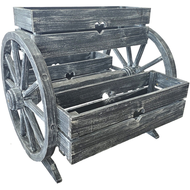 Pot de fleurs en bois