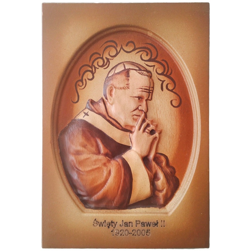 Image sculptée de saint Jean-Paul II