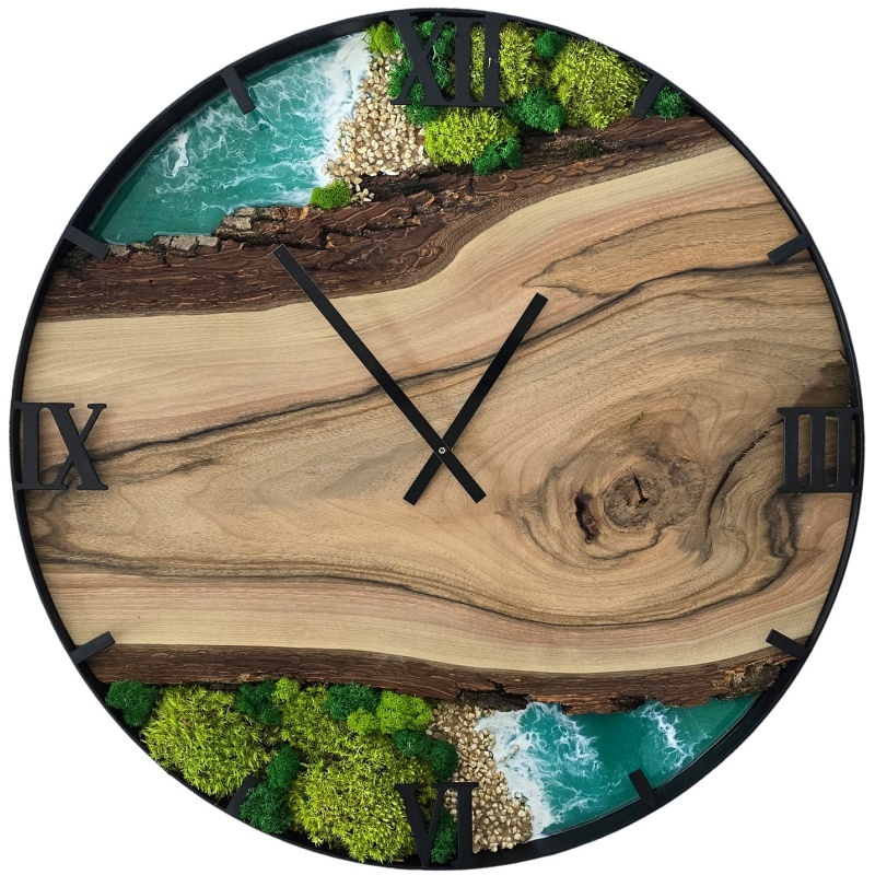 Horloge en mousse, cercle 60 cm
