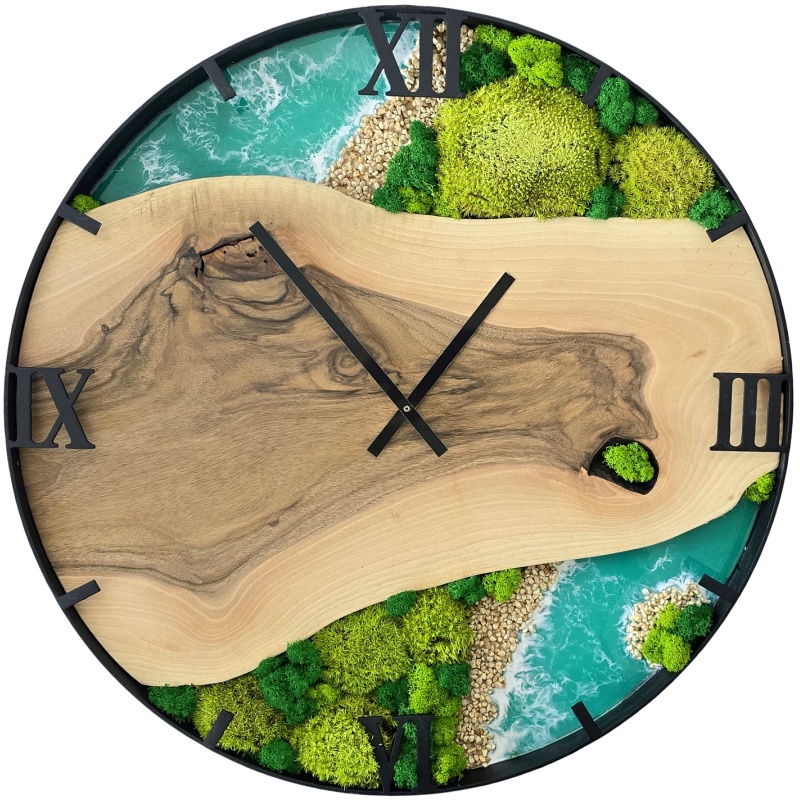 Horloge en mousse, cercle 60 cm