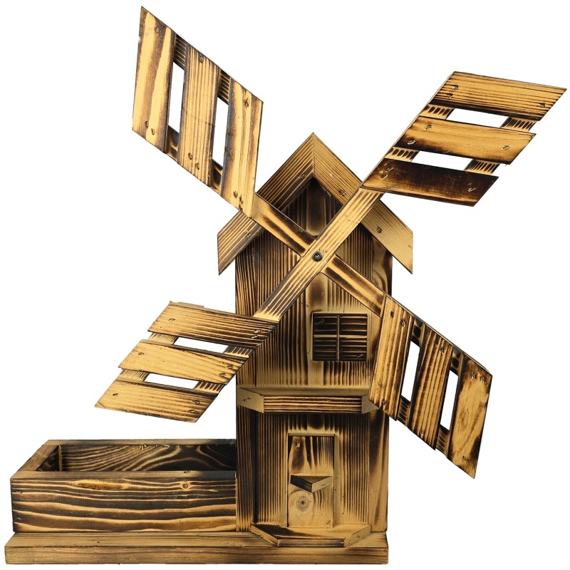 Moulin à vent décoratif en bois
