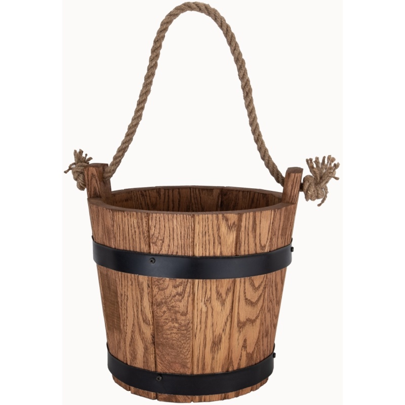 Seau en bois de pin 8L