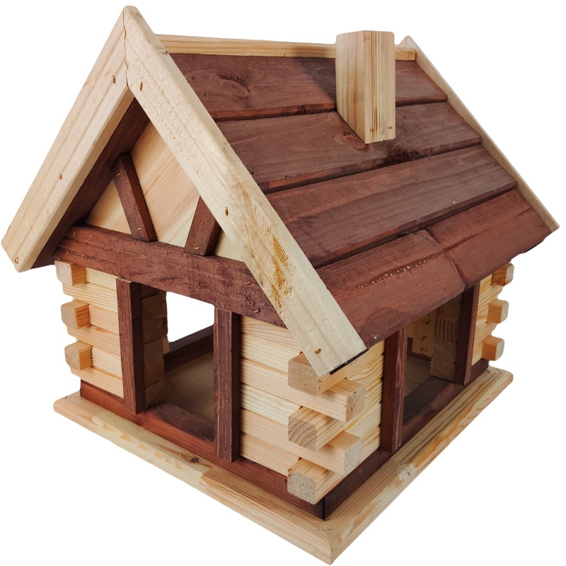 Mangeoire à oiseaux en bois