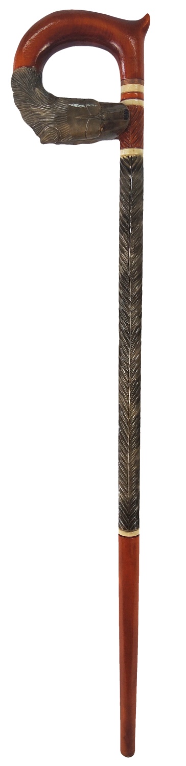 Canne de marche décorée