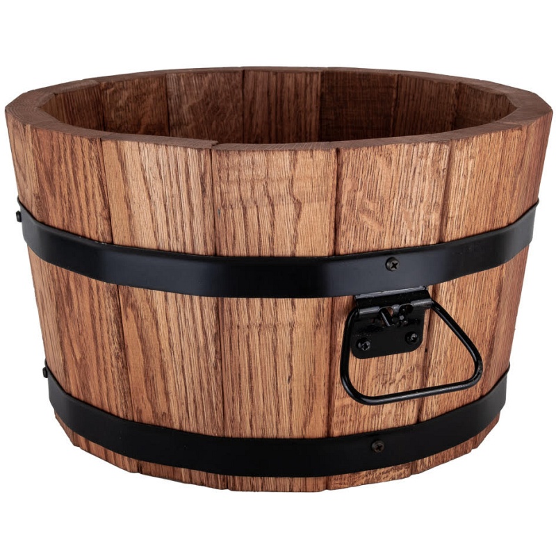 Baignoire en bois, basse, ronde, petite