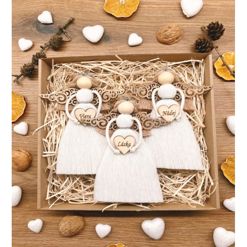 Ensemble d'anges Foi, Espoir Amour