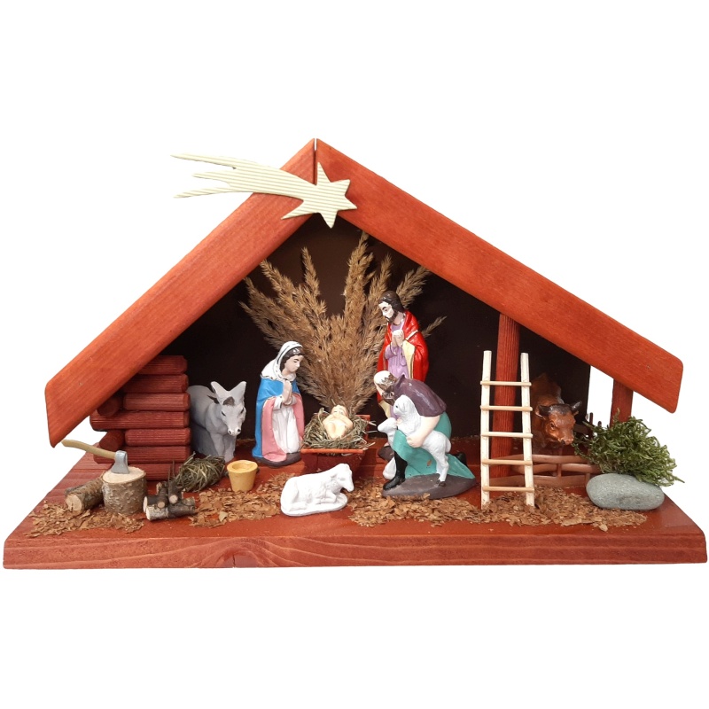 Crèche de Noël en bois