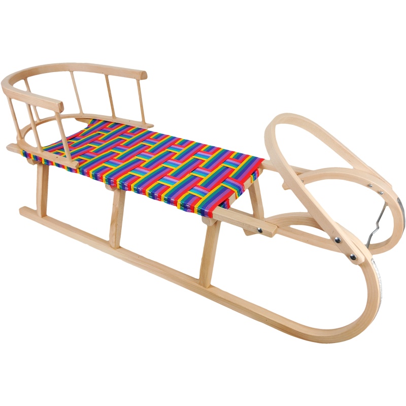 Traîneau en bois avec dossier