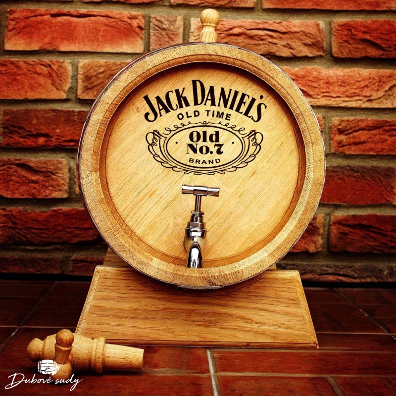Fût en chêne Jack Daniels en bois fait à la main avec robinet et support