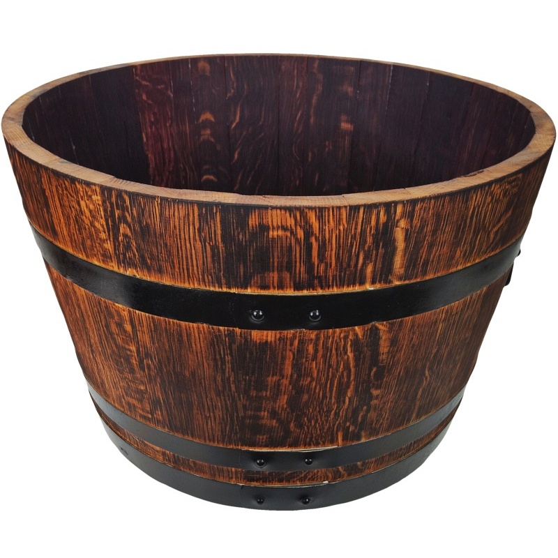 Pot de fleurs en bois de chêne