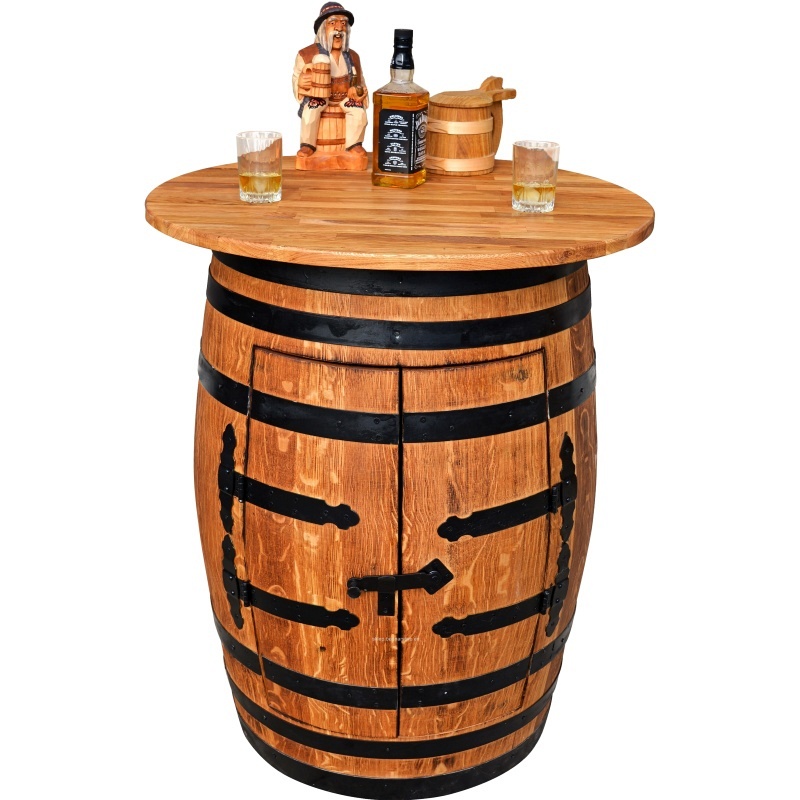 Tonneau - Barik avec deux portes, table avec comptoir