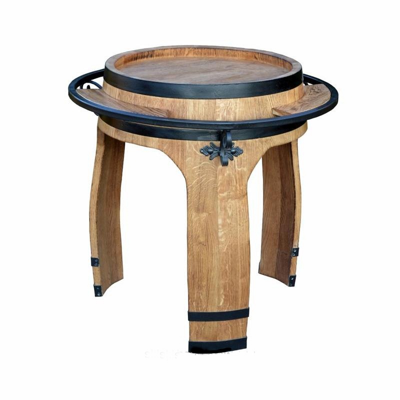 Table basse - Table tonneau avec ferrures