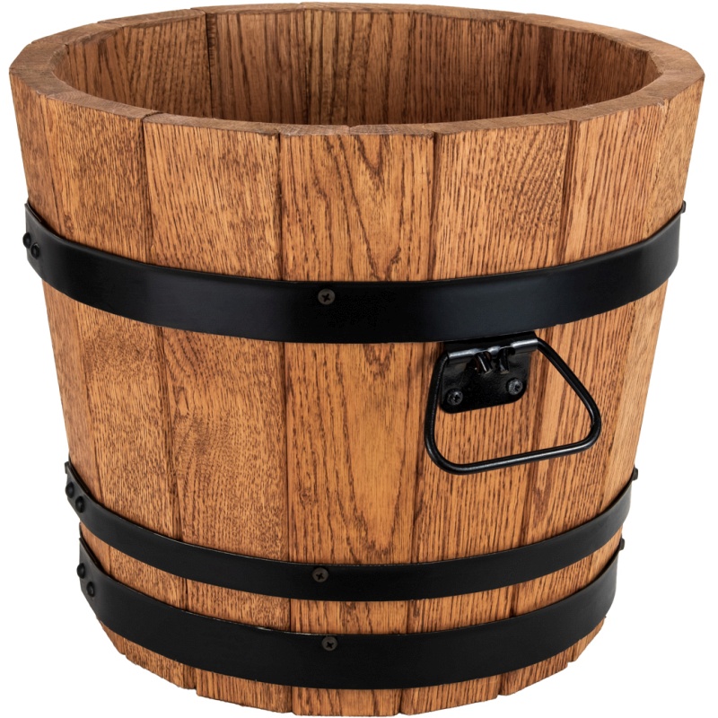 Baignoire en bois, haute, ronde, petite