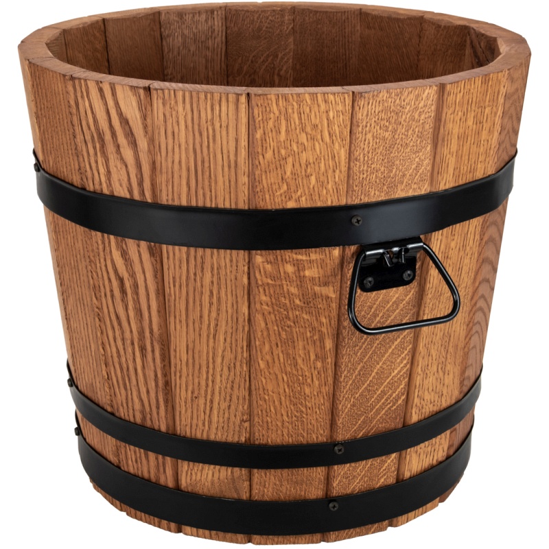 Baignoire en bois, haute, ronde, moyenne