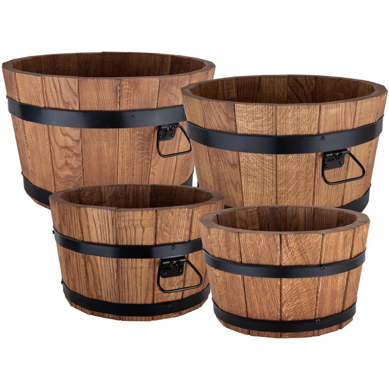 Ensemble de baignoires basses en bois
