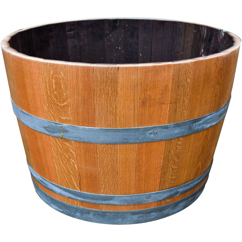 Pot de fleurs en bois de chêne