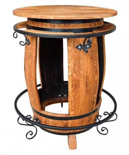 Table à barriques avec forgeage
