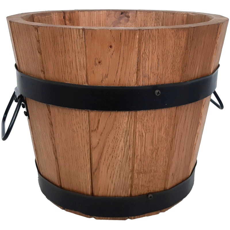 Baignoire en bois, haute, ronde