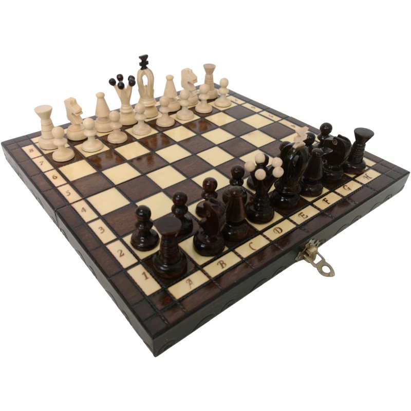 Échecs en bois 28 x 28 cm