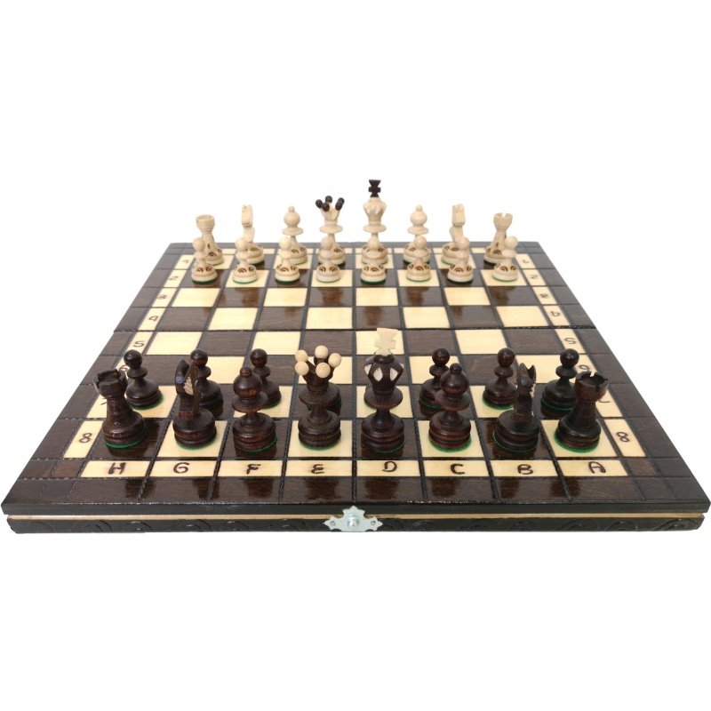 Échecs en bois 35 x 35 cm