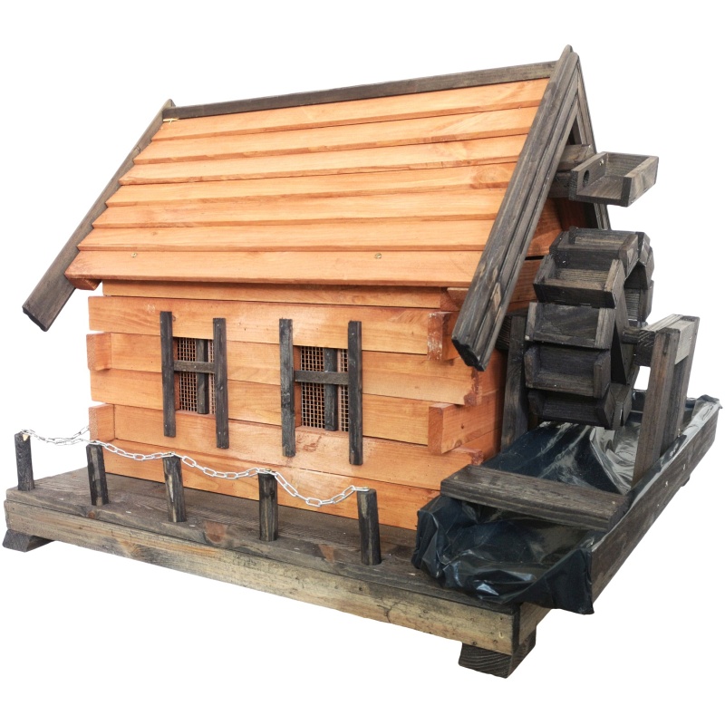 Moulin à eau en bois, décoration de jardin