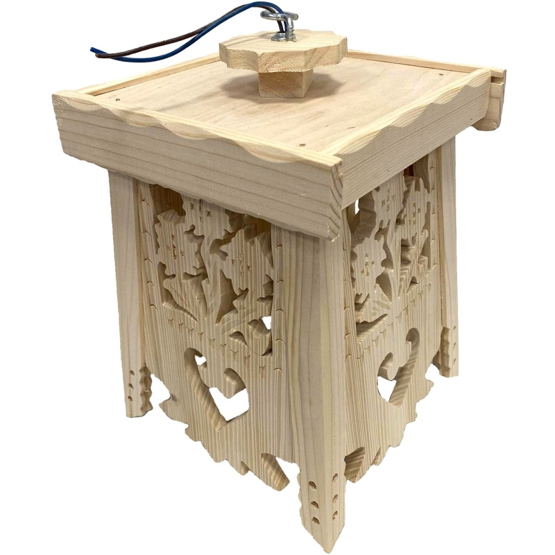 Lampe suspendue en bois