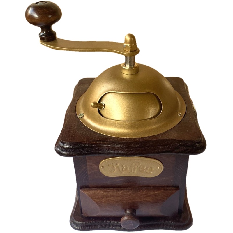 Moulin à café en bois foncé