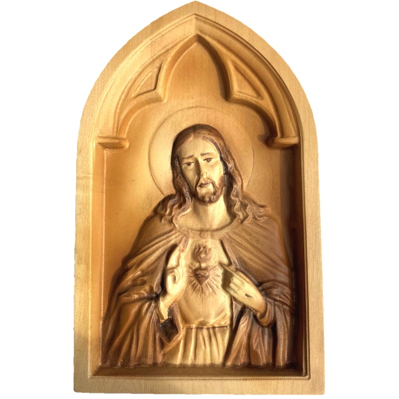 Image en bois du Seigneur Jésus 25x15cm