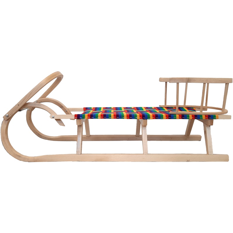 Luge en bois avec dossier 37 x 40 x 123 cm