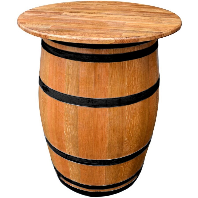 Table tonneau (cercles noirs)