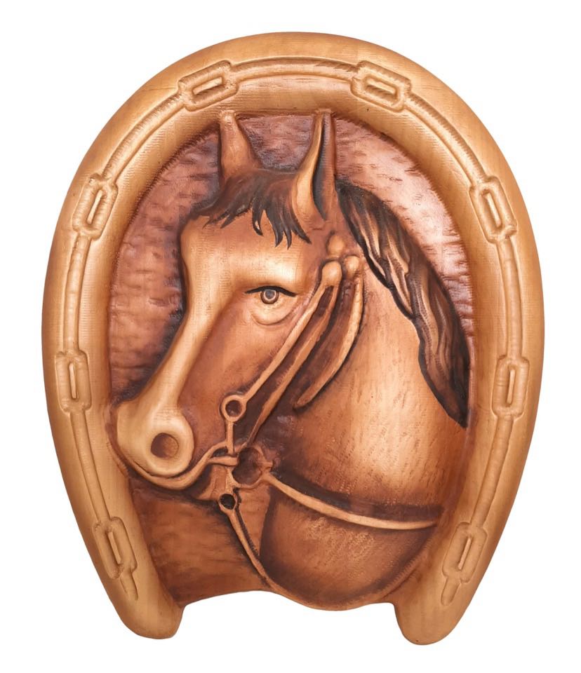 Tête de cheval, fer à cheval