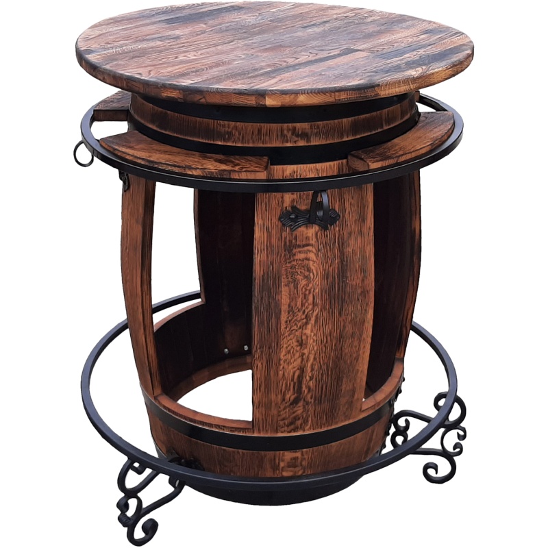 Table tonneau avec accessoires foncés