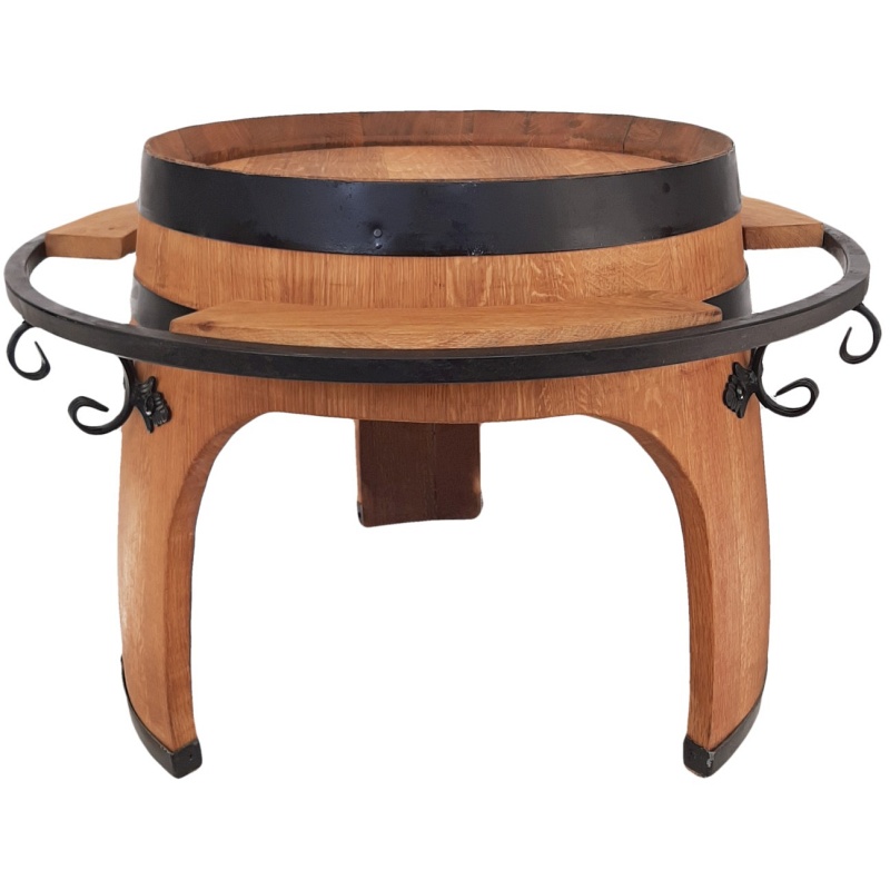Table basse tonneau avec accessoires