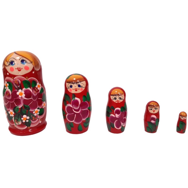 Matriochka russe originale 11 cm, lot de 5 pièces